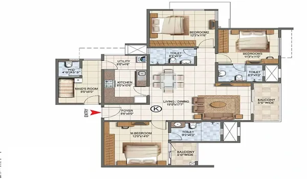 Featured Image of Godrej Magnificia 4 BHK Floor Plan